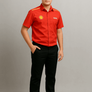camisa social. posto de combustível