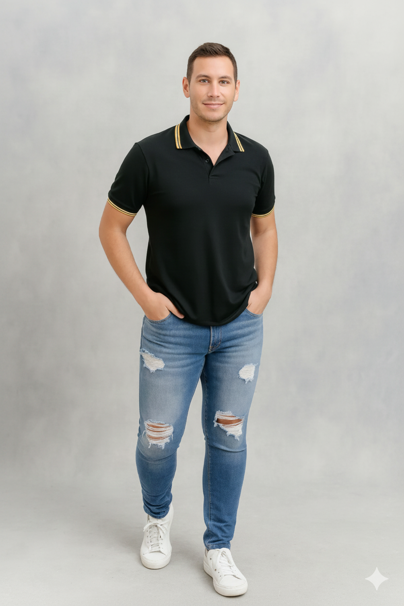 Camisa gola polo piquet